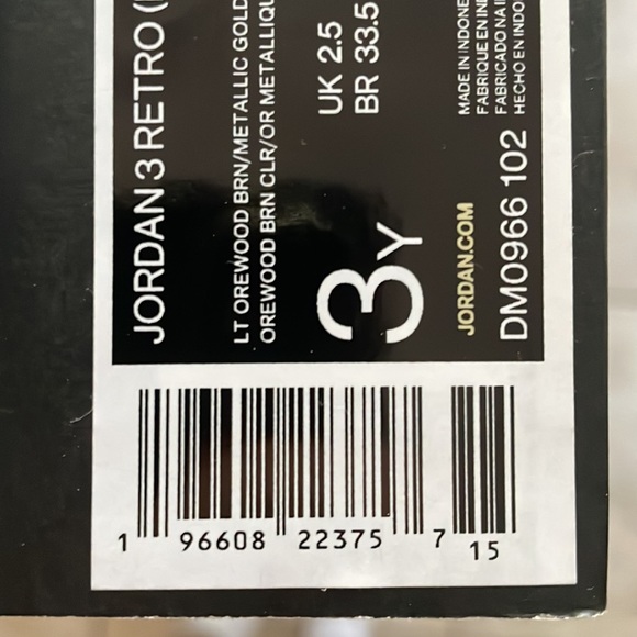 Jordan 3 Palomimo PS - Picture 9 of 9